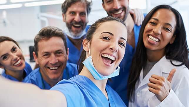 happy dental staff