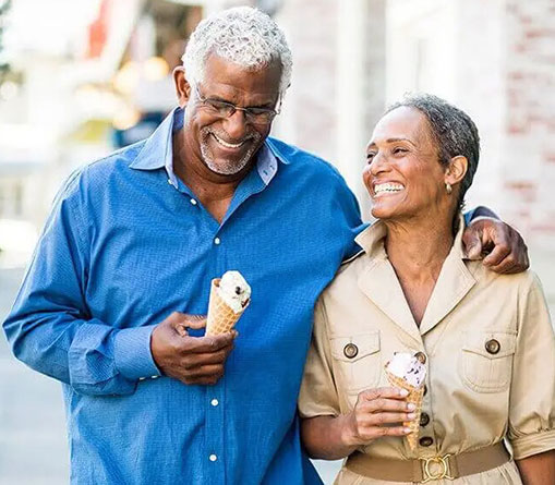 smiling couple